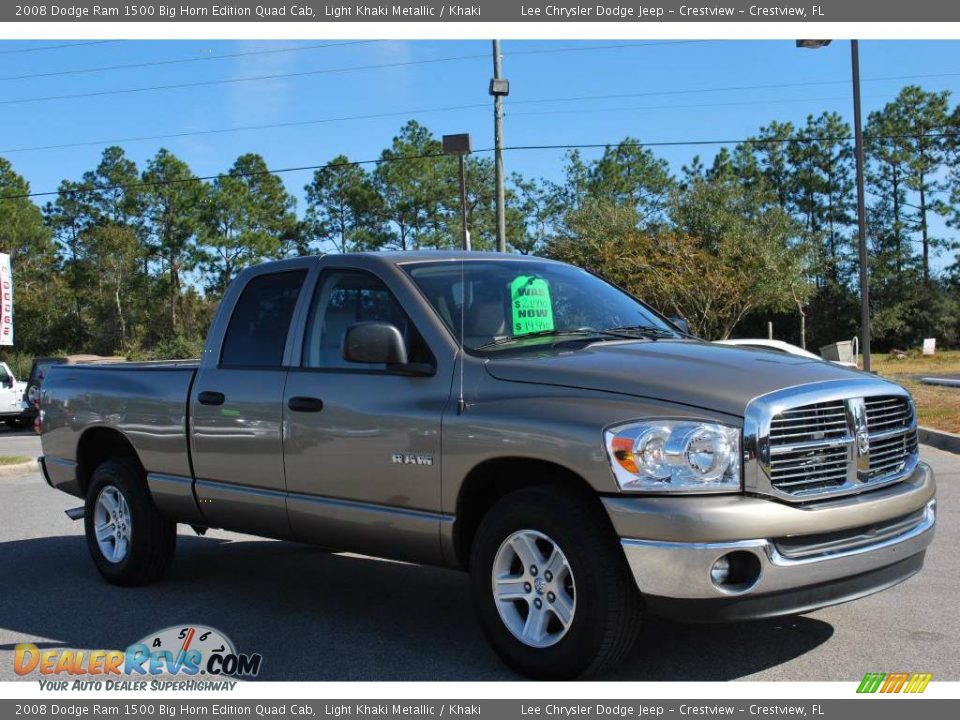 2008 Dodge Ram 1500 Big Horn Edition Quad Cab Light Khaki Metallic / Khaki Photo #7