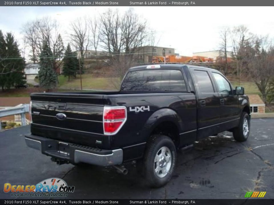 2010 Ford F150 XLT SuperCrew 4x4 Tuxedo Black / Medium Stone Photo #3
