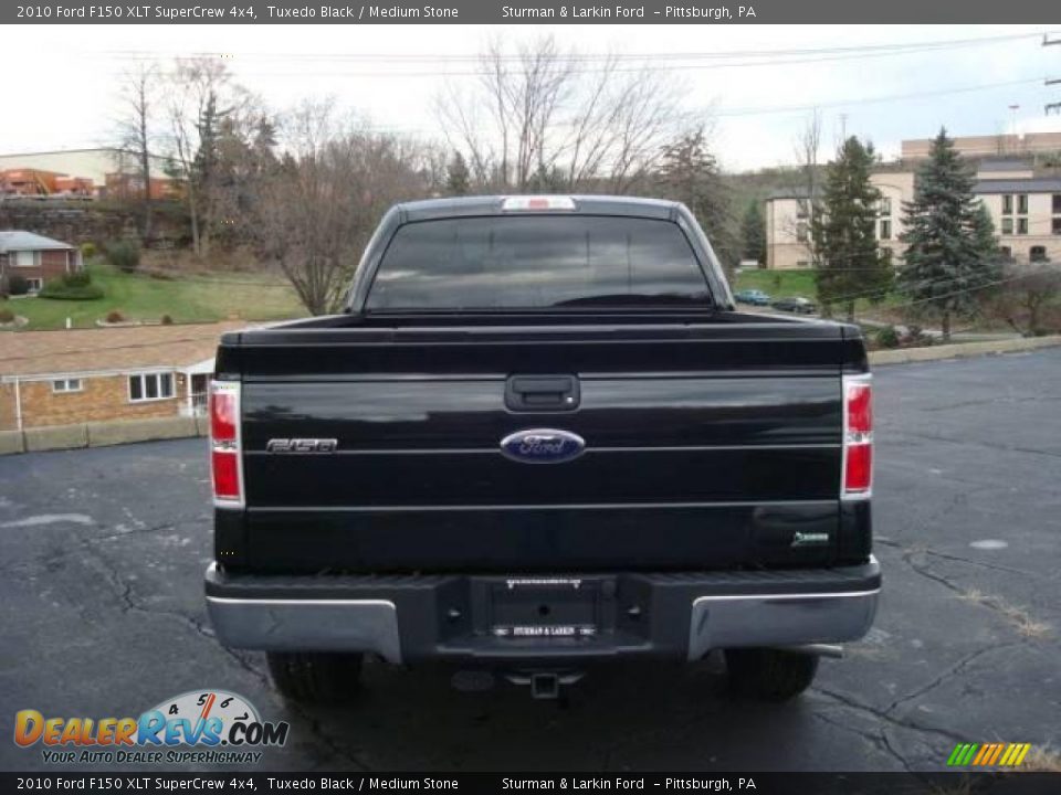 2010 Ford F150 XLT SuperCrew 4x4 Tuxedo Black / Medium Stone Photo #4