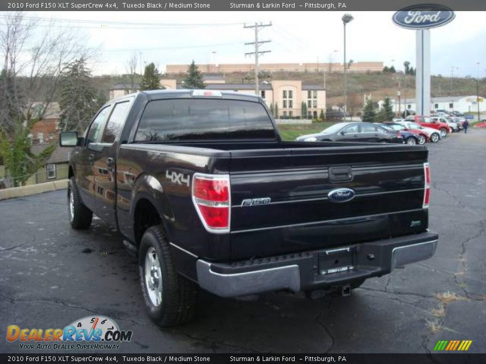 2010 Ford F150 XLT SuperCrew 4x4 Tuxedo Black / Medium Stone Photo #5