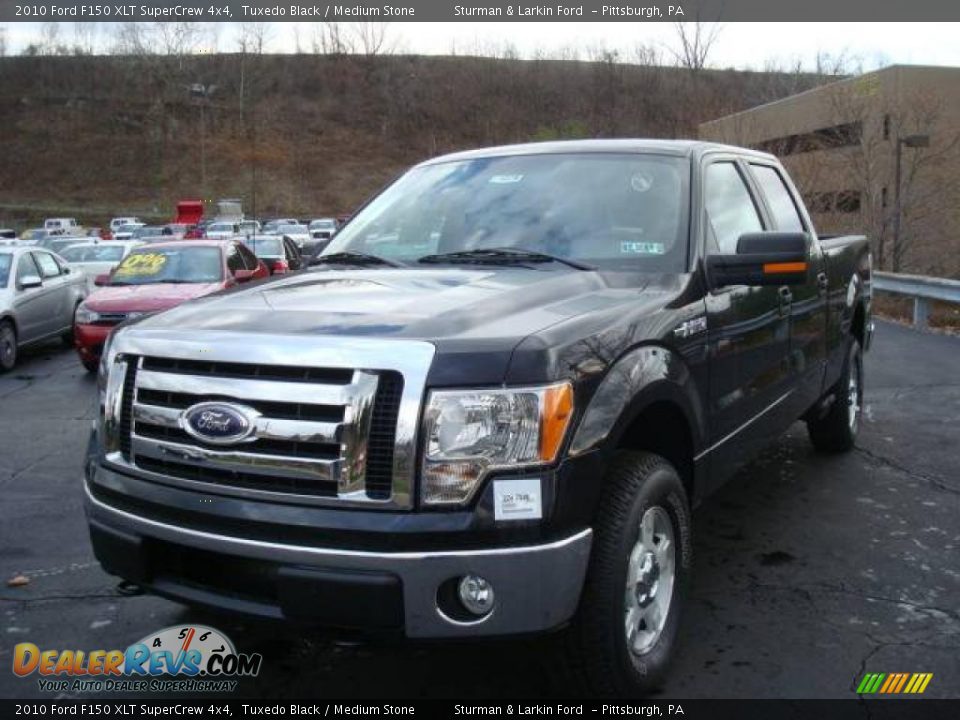 2010 Ford F150 XLT SuperCrew 4x4 Tuxedo Black / Medium Stone Photo #7