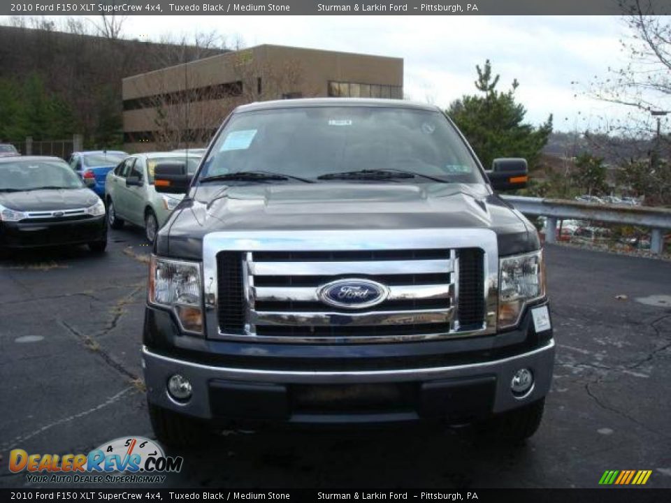 2010 Ford F150 XLT SuperCrew 4x4 Tuxedo Black / Medium Stone Photo #8