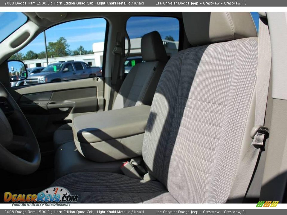 2008 Dodge Ram 1500 Big Horn Edition Quad Cab Light Khaki Metallic / Khaki Photo #13