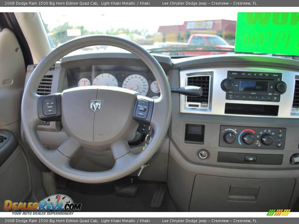 2008 Dodge Ram 1500 Big Horn Edition Quad Cab Light Khaki Metallic / Khaki Photo #17