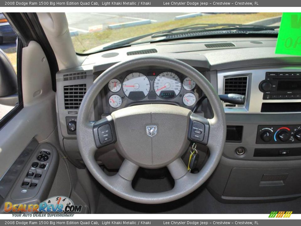 2008 Dodge Ram 1500 Big Horn Edition Quad Cab Light Khaki Metallic / Khaki Photo #18