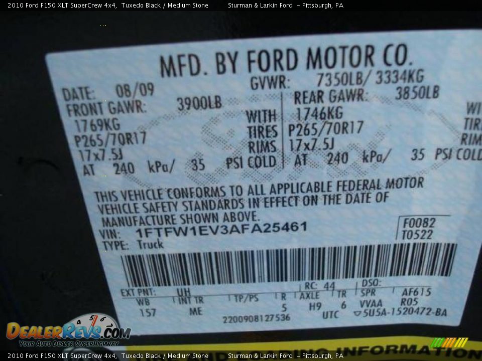 2010 Ford F150 XLT SuperCrew 4x4 Tuxedo Black / Medium Stone Photo #19