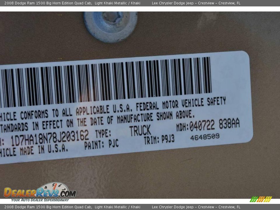 2008 Dodge Ram 1500 Big Horn Edition Quad Cab Light Khaki Metallic / Khaki Photo #29