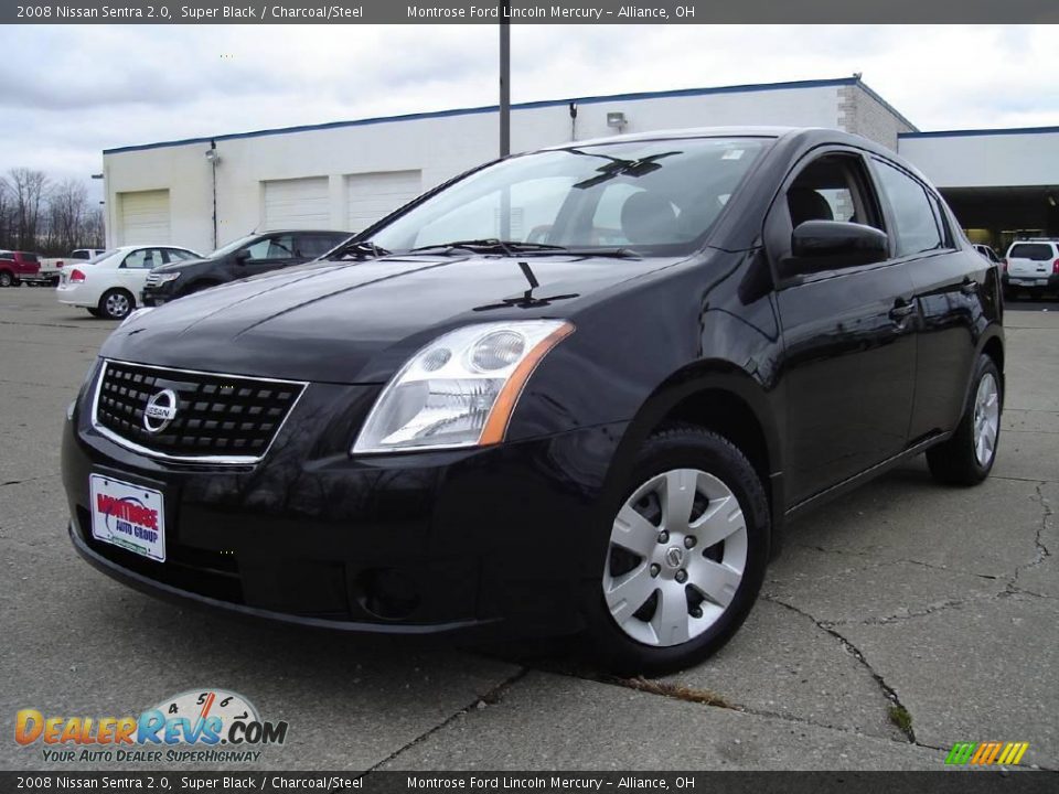 2008 Nissan Sentra 2.0 Super Black / Charcoal/Steel Photo #1