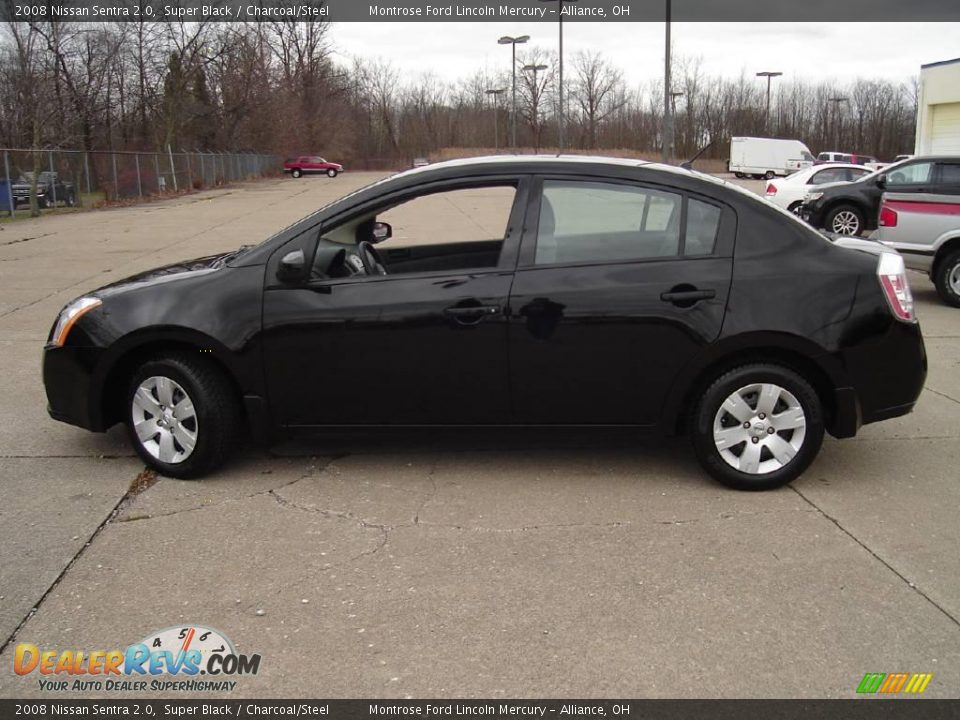 2008 Nissan Sentra 2.0 Super Black / Charcoal/Steel Photo #2