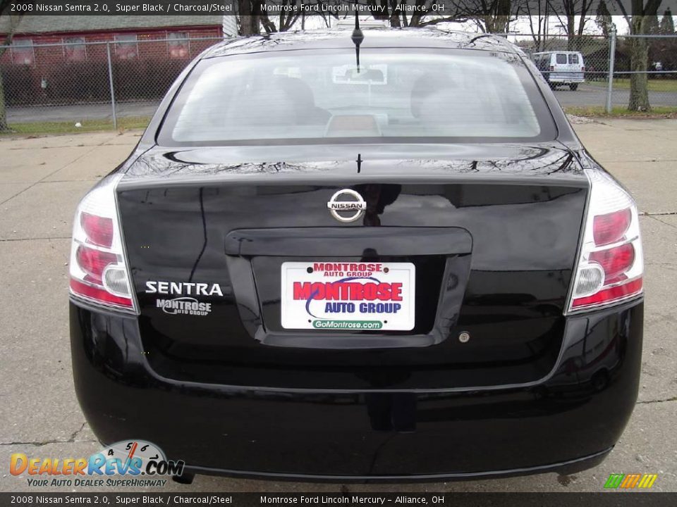 2008 Nissan Sentra 2.0 Super Black / Charcoal/Steel Photo #4