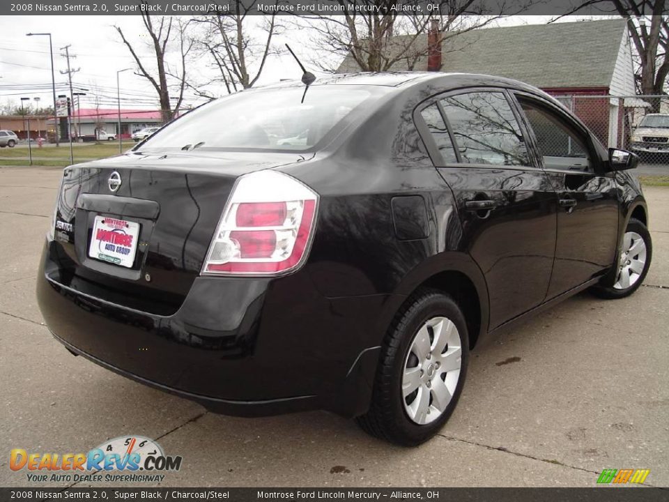 2008 Nissan Sentra 2.0 Super Black / Charcoal/Steel Photo #5