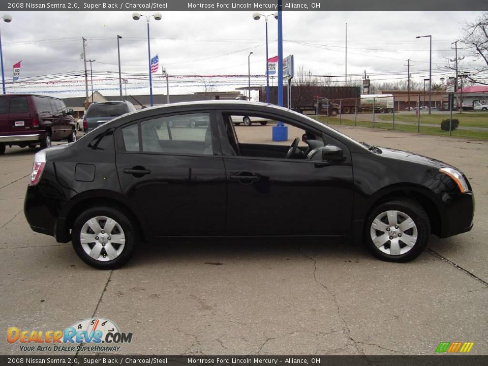 2008 Nissan Sentra 2.0 Super Black / Charcoal/Steel Photo #6