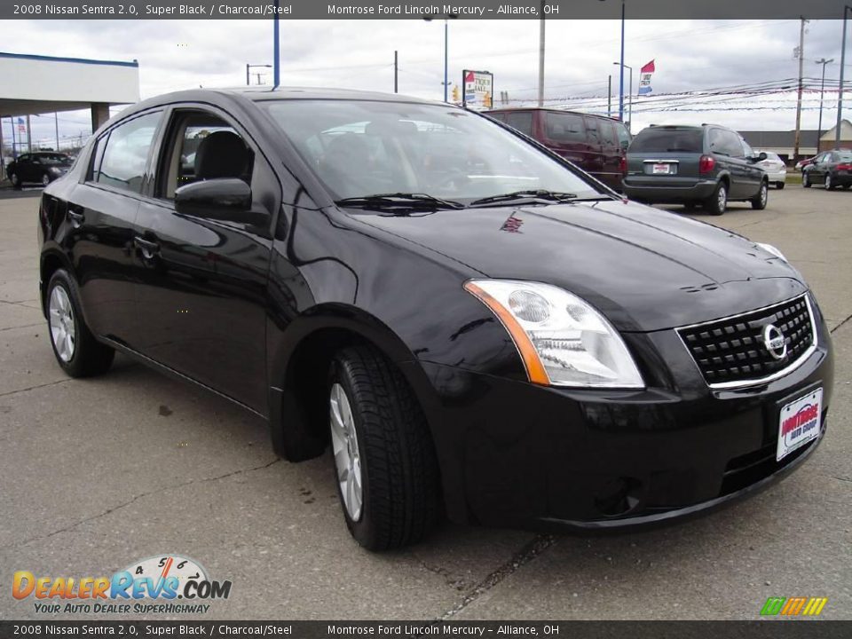 2008 Nissan Sentra 2.0 Super Black / Charcoal/Steel Photo #7