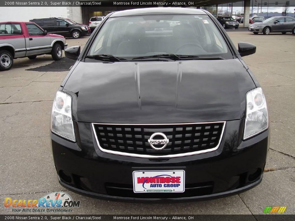 2008 Nissan Sentra 2.0 Super Black / Charcoal/Steel Photo #8