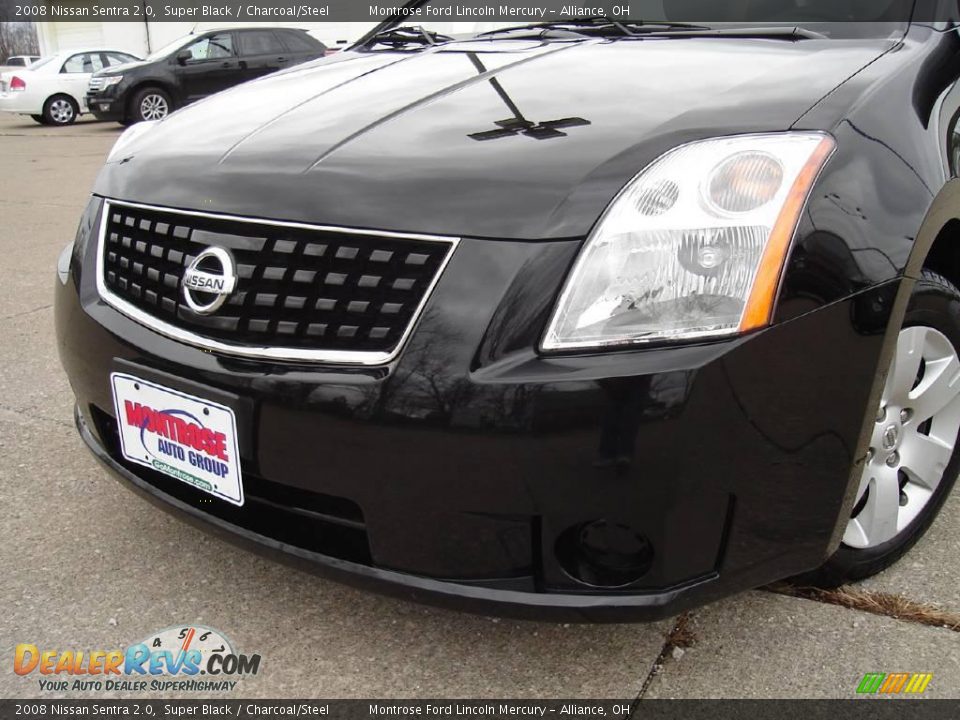 2008 Nissan Sentra 2.0 Super Black / Charcoal/Steel Photo #9