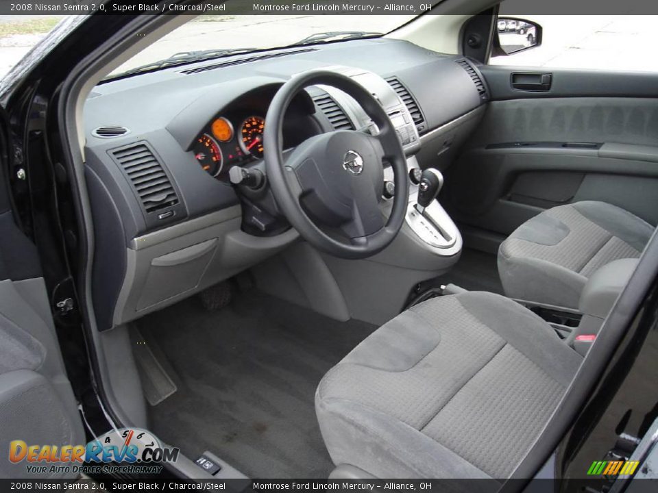 2008 Nissan Sentra 2.0 Super Black / Charcoal/Steel Photo #23