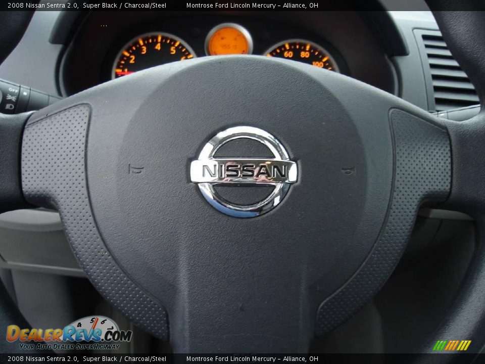 2008 Nissan Sentra 2.0 Super Black / Charcoal/Steel Photo #26