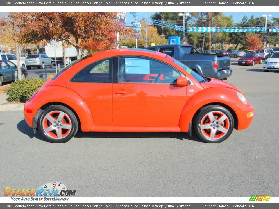 2002 Volkswagen New Beetle Special Edition Snap Orange Color Concept Coupe Snap Orange / Black/Orange Photo #2