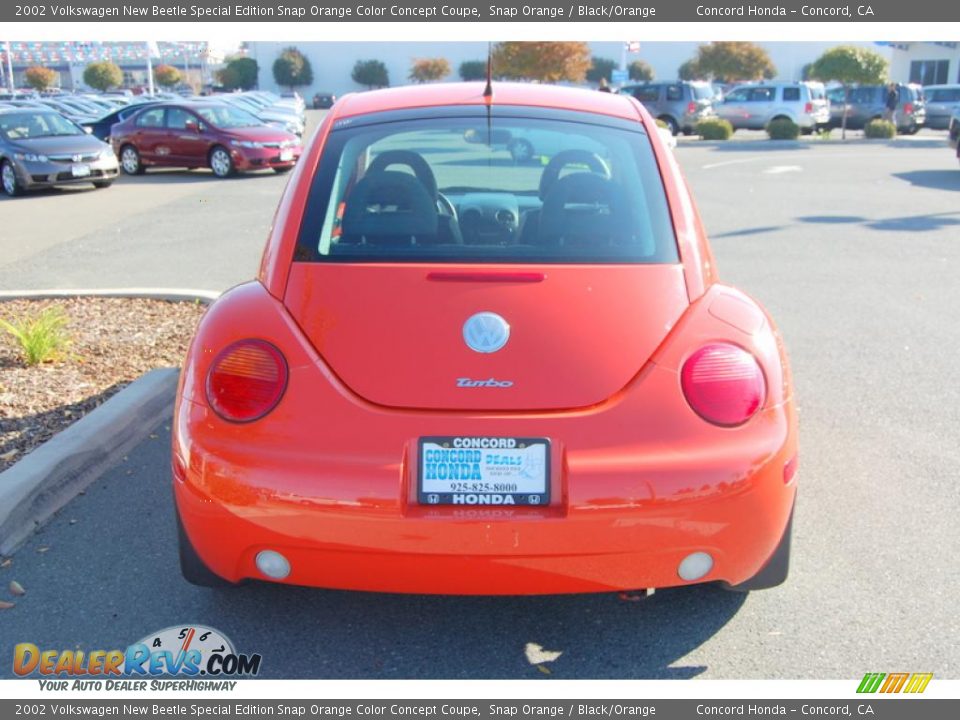 2002 Volkswagen New Beetle Special Edition Snap Orange Color Concept Coupe Snap Orange / Black/Orange Photo #4