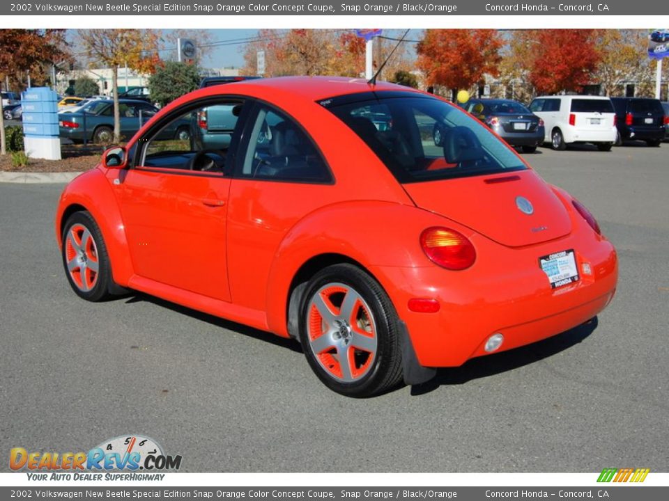 2002 Volkswagen New Beetle Special Edition Snap Orange Color Concept Coupe Snap Orange / Black/Orange Photo #5