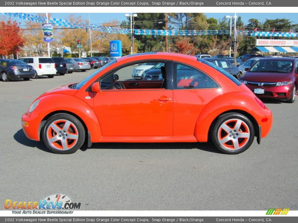 2002 Volkswagen New Beetle Special Edition Snap Orange Color Concept Coupe Snap Orange / Black/Orange Photo #6