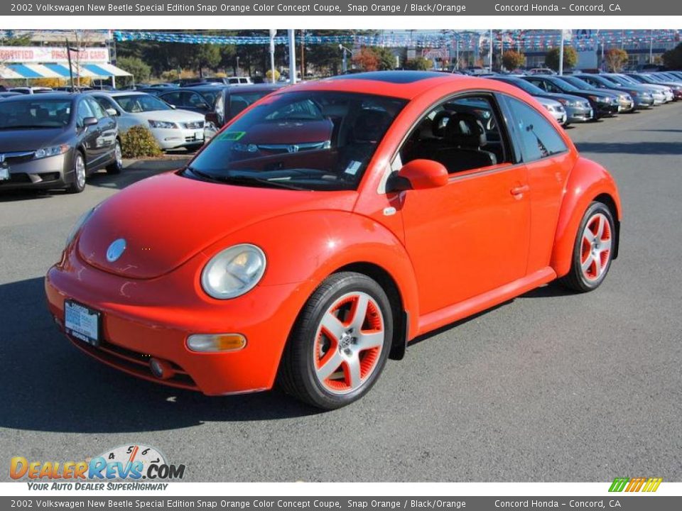 2002 Volkswagen New Beetle Special Edition Snap Orange Color Concept Coupe Snap Orange / Black/Orange Photo #7