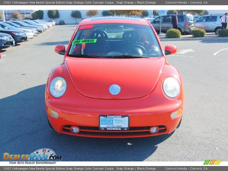 2002 Volkswagen New Beetle Special Edition Snap Orange Color Concept Coupe Snap Orange / Black/Orange Photo #8