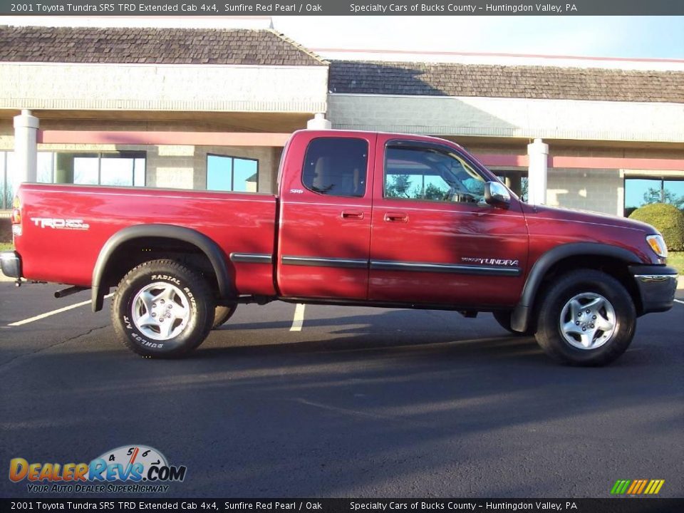 2001 Toyota Tundra SR5 TRD Extended Cab 4x4 Sunfire Red Pearl / Oak Photo #3