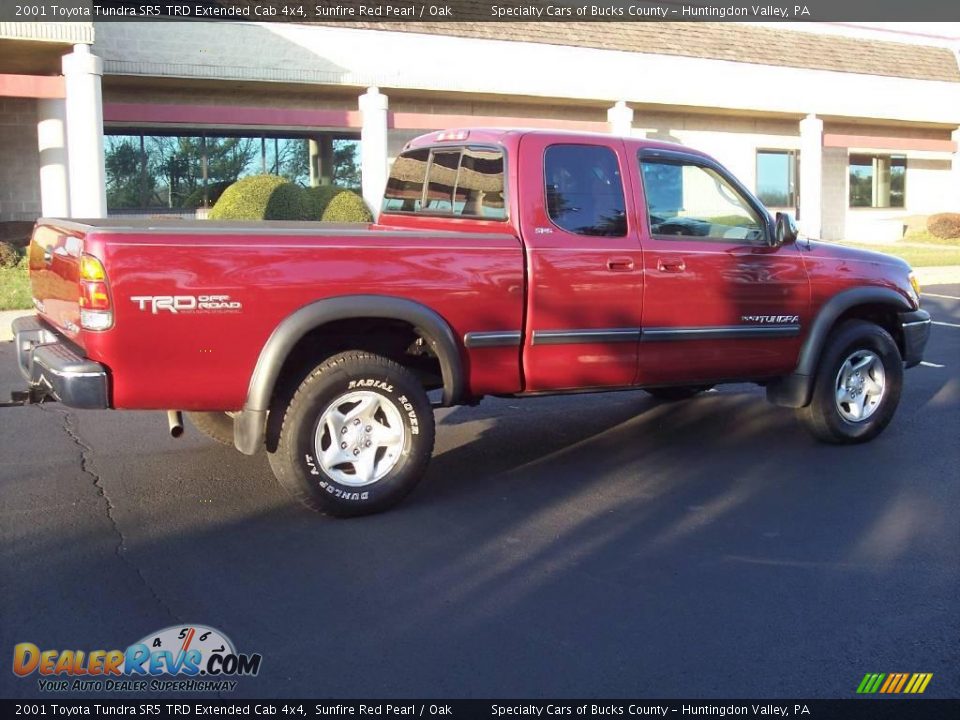 2001 Toyota Tundra SR5 TRD Extended Cab 4x4 Sunfire Red Pearl / Oak Photo #4