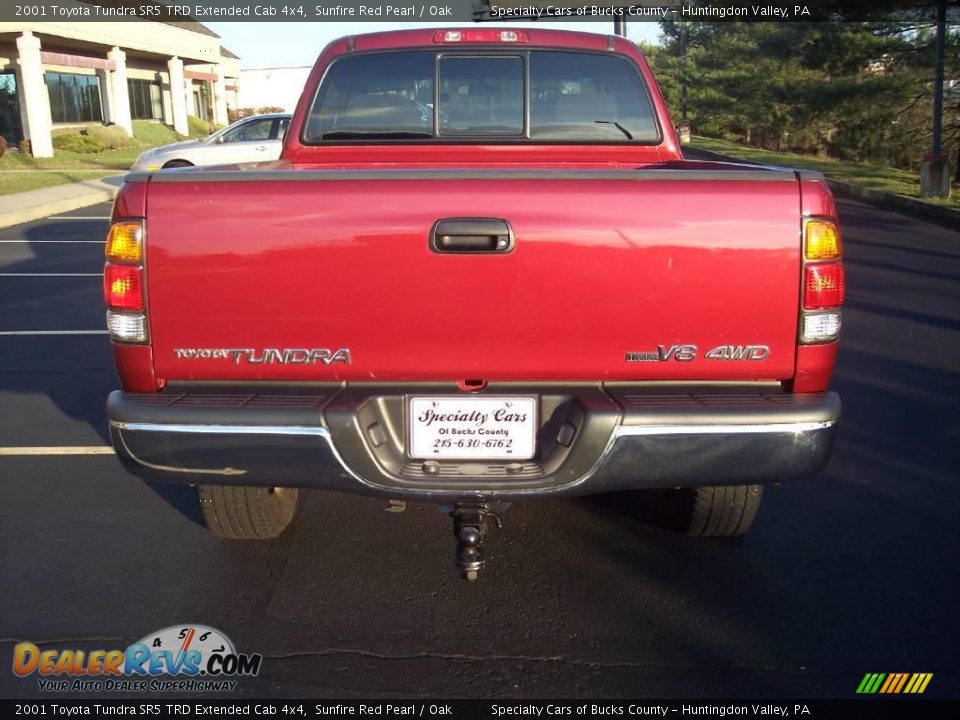 2001 Toyota Tundra SR5 TRD Extended Cab 4x4 Sunfire Red Pearl / Oak Photo #7