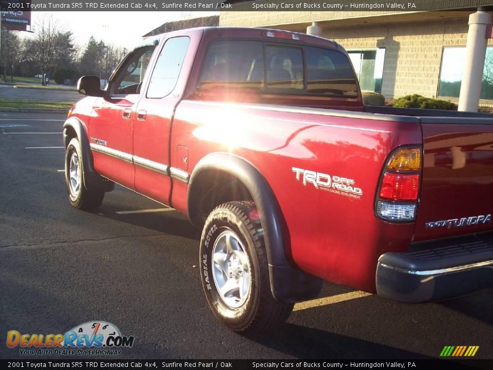 2001 Toyota Tundra SR5 TRD Extended Cab 4x4 Sunfire Red Pearl / Oak Photo #10