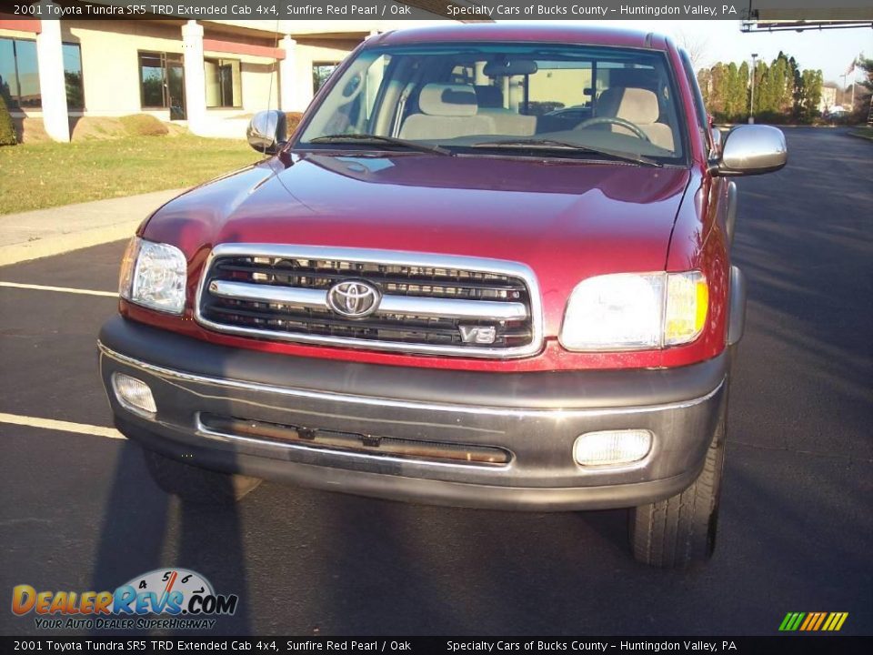 2001 Toyota Tundra SR5 TRD Extended Cab 4x4 Sunfire Red Pearl / Oak Photo #16