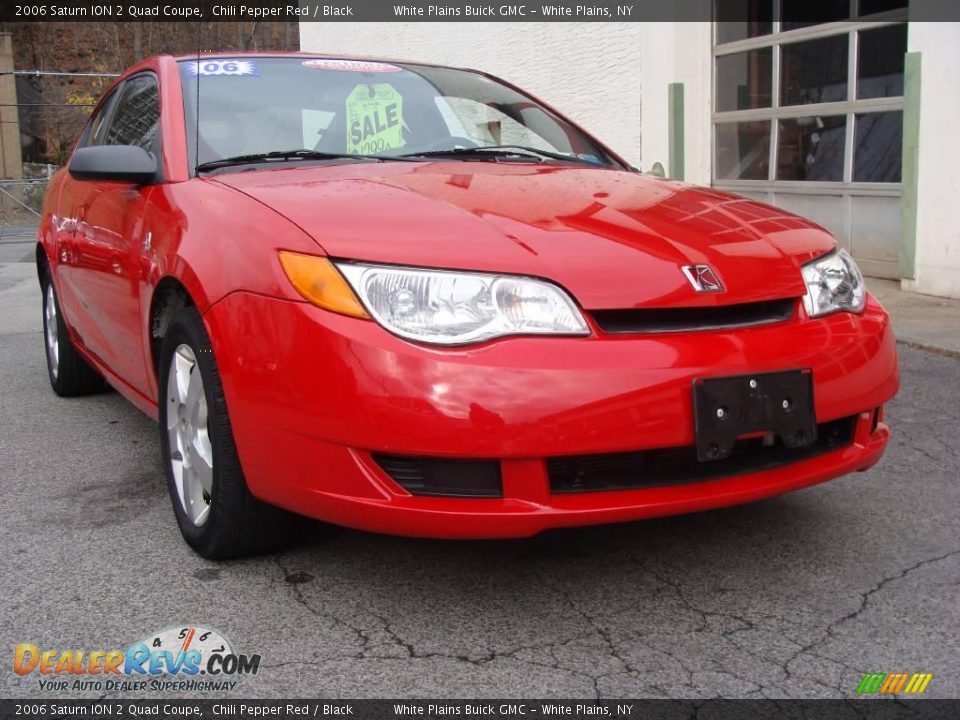 2006 Saturn ION 2 Quad Coupe Chili Pepper Red / Black Photo #3