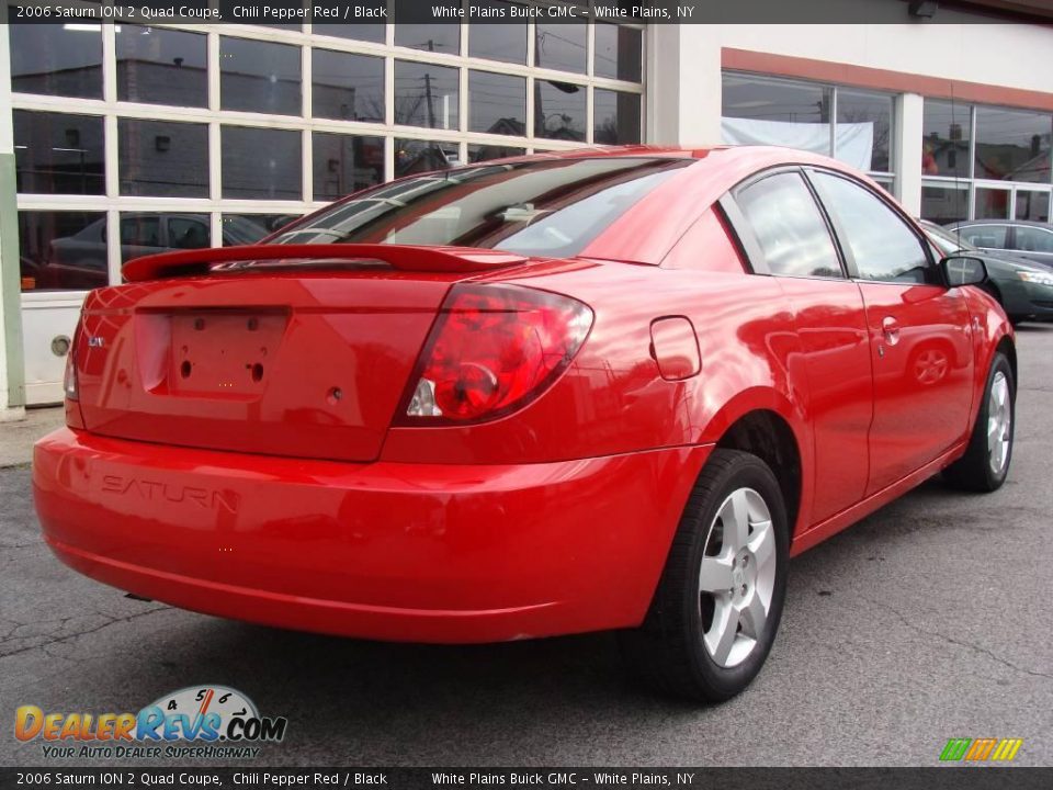 2006 Saturn ION 2 Quad Coupe Chili Pepper Red / Black Photo #4