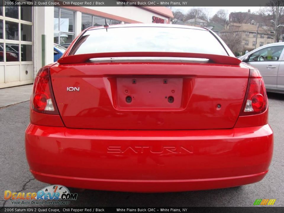 2006 Saturn ION 2 Quad Coupe Chili Pepper Red / Black Photo #5