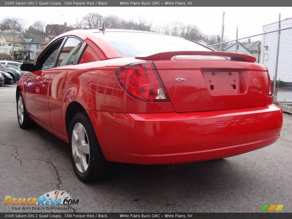 2006 Saturn ION 2 Quad Coupe Chili Pepper Red / Black Photo #6