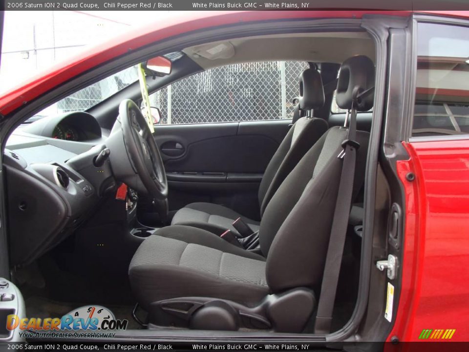2006 Saturn ION 2 Quad Coupe Chili Pepper Red / Black Photo #12