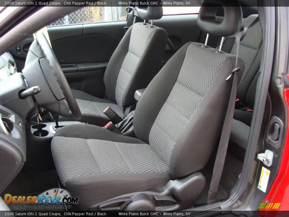 2006 Saturn ION 2 Quad Coupe Chili Pepper Red / Black Photo #14