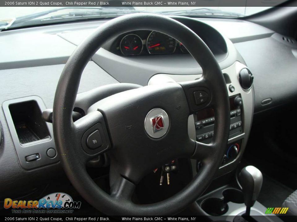 2006 Saturn ION 2 Quad Coupe Chili Pepper Red / Black Photo #19