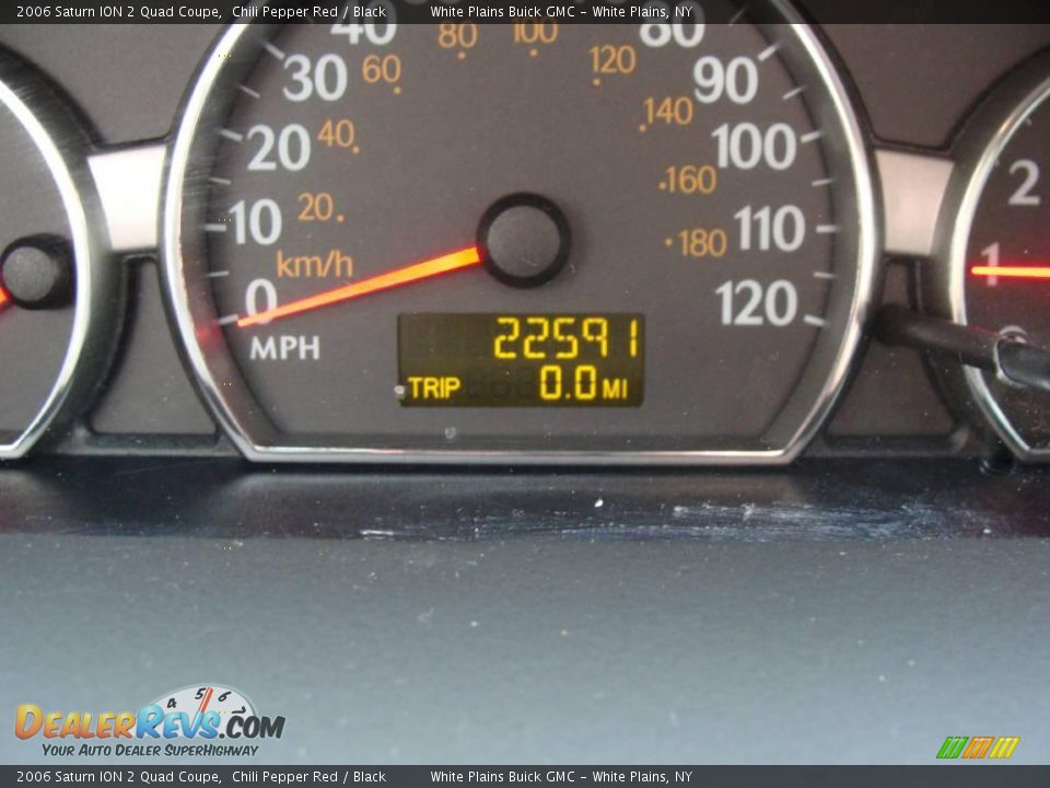 2006 Saturn ION 2 Quad Coupe Chili Pepper Red / Black Photo #25