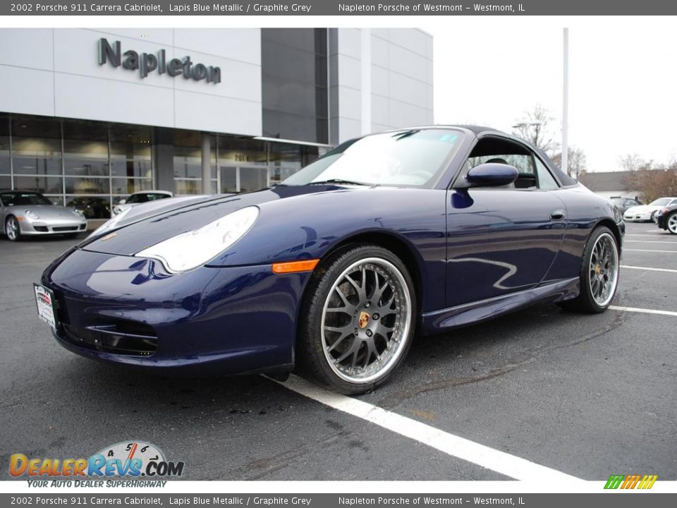 2002 Porsche 911 Carrera Cabriolet Lapis Blue Metallic / Graphite Grey Photo #1