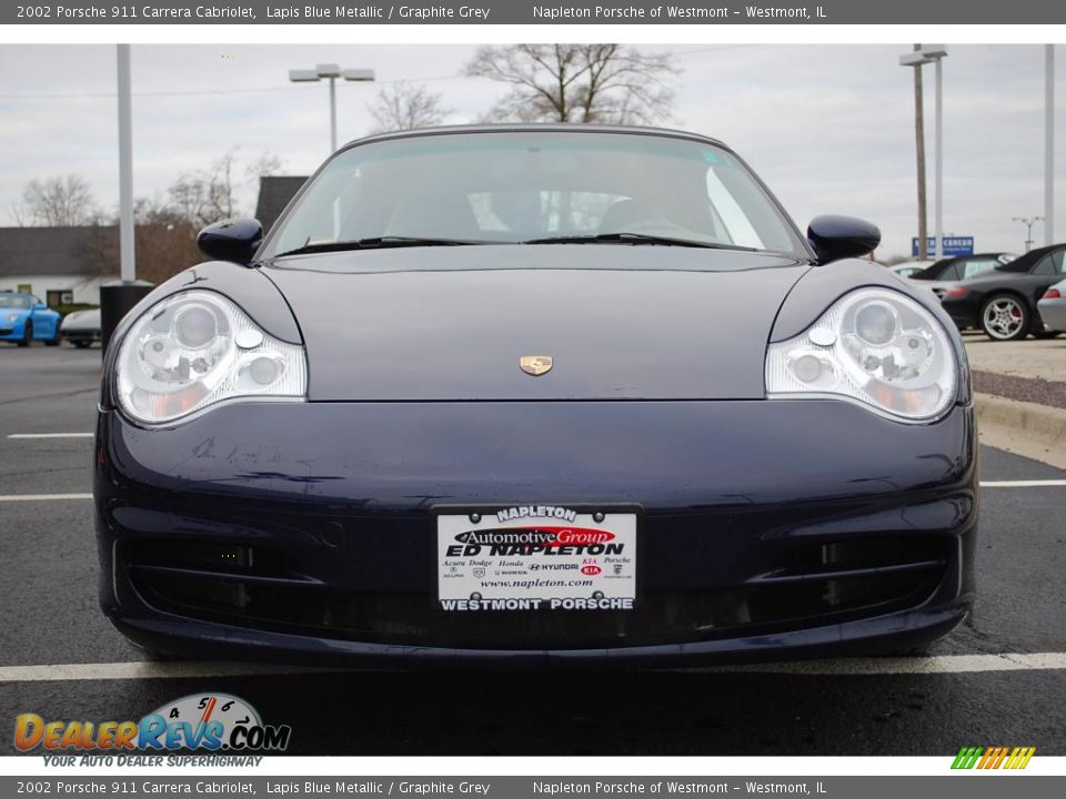 2002 Porsche 911 Carrera Cabriolet Lapis Blue Metallic / Graphite Grey Photo #2