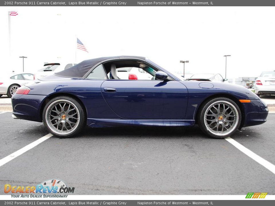 2002 Porsche 911 Carrera Cabriolet Lapis Blue Metallic / Graphite Grey Photo #4