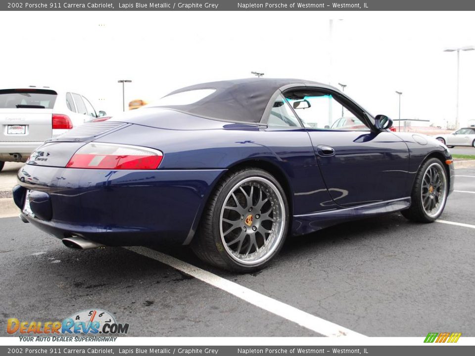 2002 Porsche 911 Carrera Cabriolet Lapis Blue Metallic / Graphite Grey Photo #5