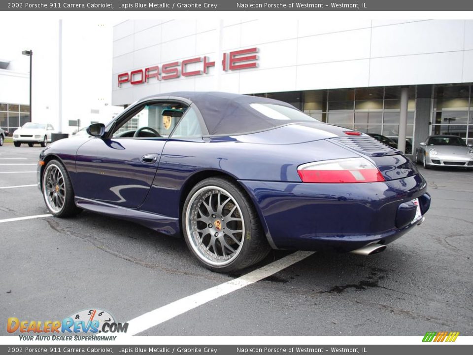 2002 Porsche 911 Carrera Cabriolet Lapis Blue Metallic / Graphite Grey Photo #7