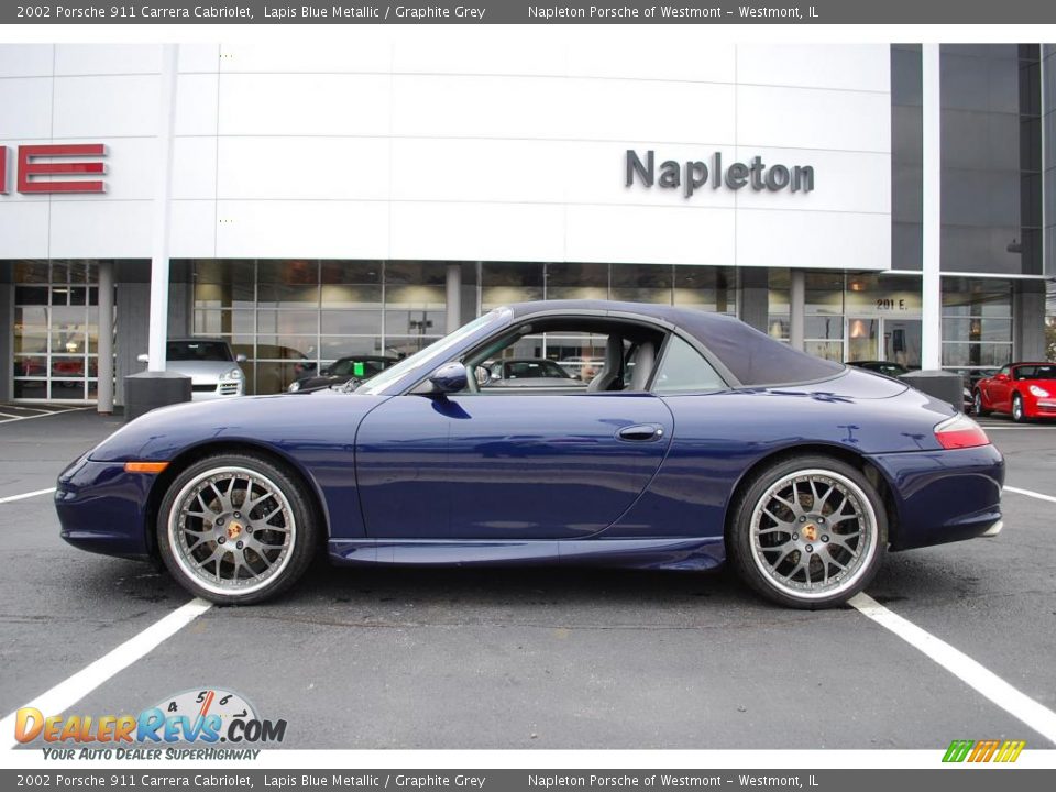 2002 Porsche 911 Carrera Cabriolet Lapis Blue Metallic / Graphite Grey Photo #8