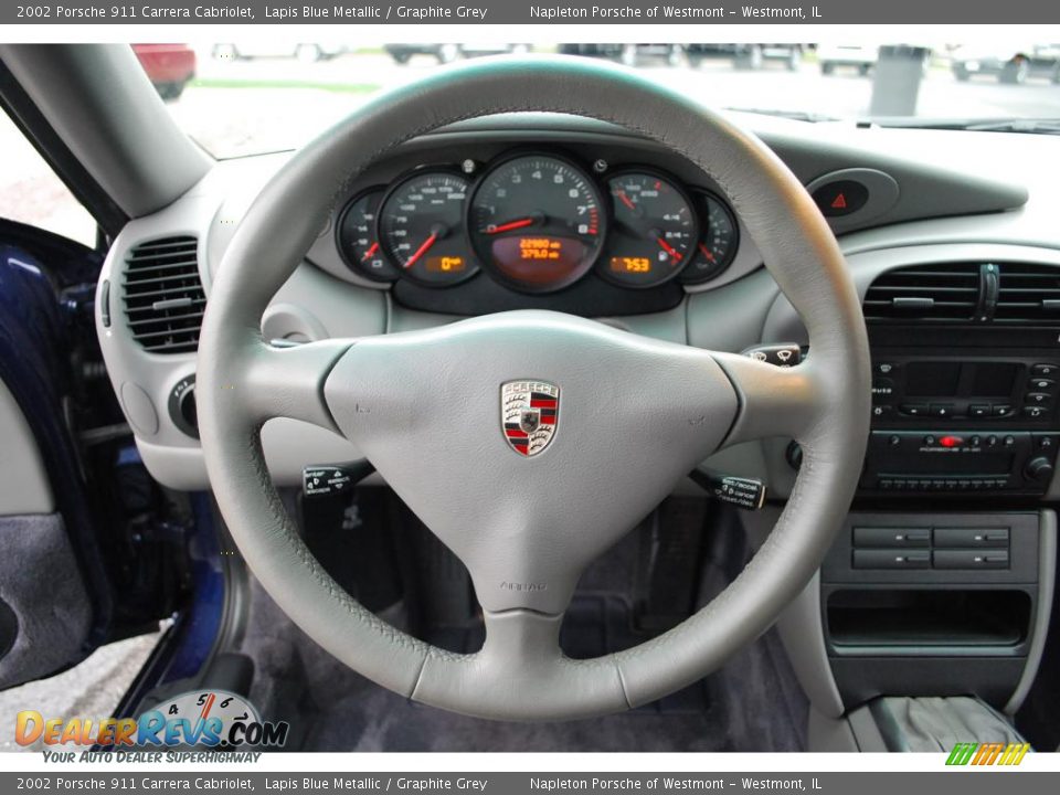 2002 Porsche 911 Carrera Cabriolet Lapis Blue Metallic / Graphite Grey Photo #10