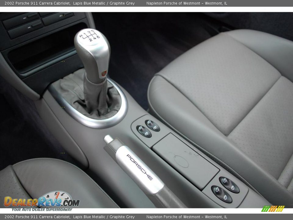 2002 Porsche 911 Carrera Cabriolet Lapis Blue Metallic / Graphite Grey Photo #13
