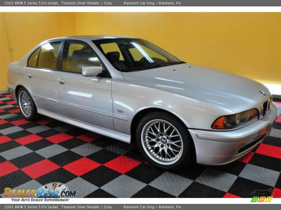 2003 BMW 5 Series 530i Sedan Titanium Silver Metallic / Grey Photo #1