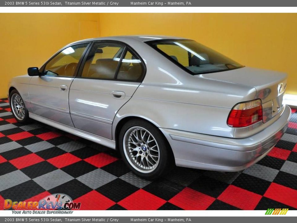 2003 BMW 5 Series 530i Sedan Titanium Silver Metallic / Grey Photo #4